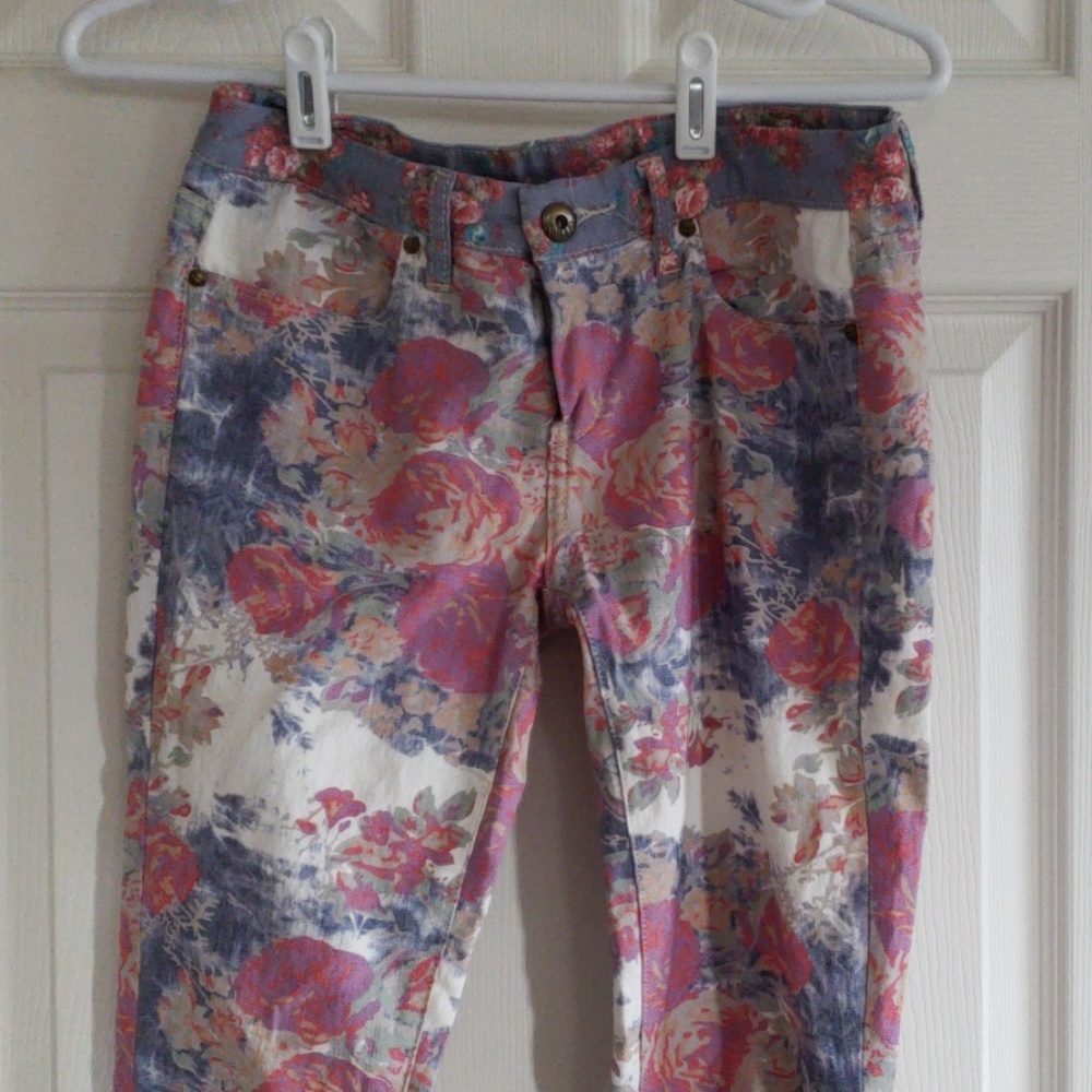 Blanknyc floral skinny jeans